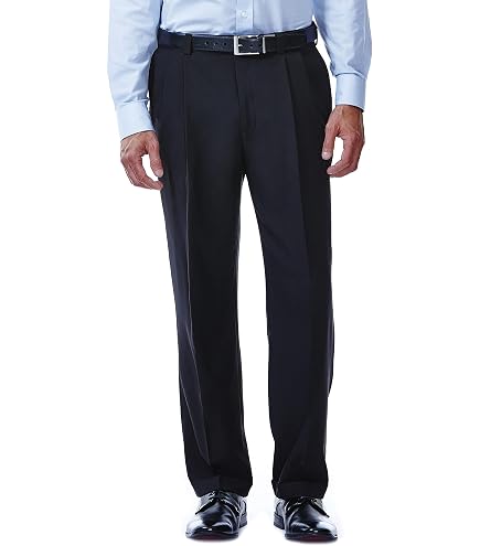 Haggar Repreve Flat Front Dress Pant (MEDIUMGREY,30X30) at Amazon Men's Clothing store
