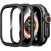 WSKEN for Apple Watch Ultra 3/Ultra 2/Ultra Screen Protector 49mm,9H Tempered Glass + Titanium Alloy Frame, [Keep Original] [Touch Sensitive] Lightweight Protective Glass Film for iwatch Ultra 3/2/1