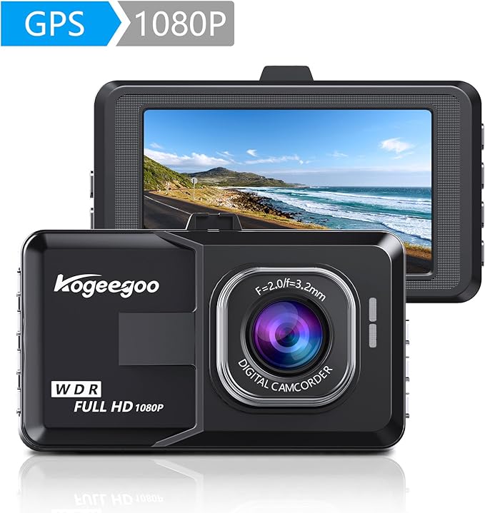 Amazon | Kogeegoo ドライブレコーダー GPS 暗視機能付き 1080P フルHD 1200万画素 3.0インチ 140°広角