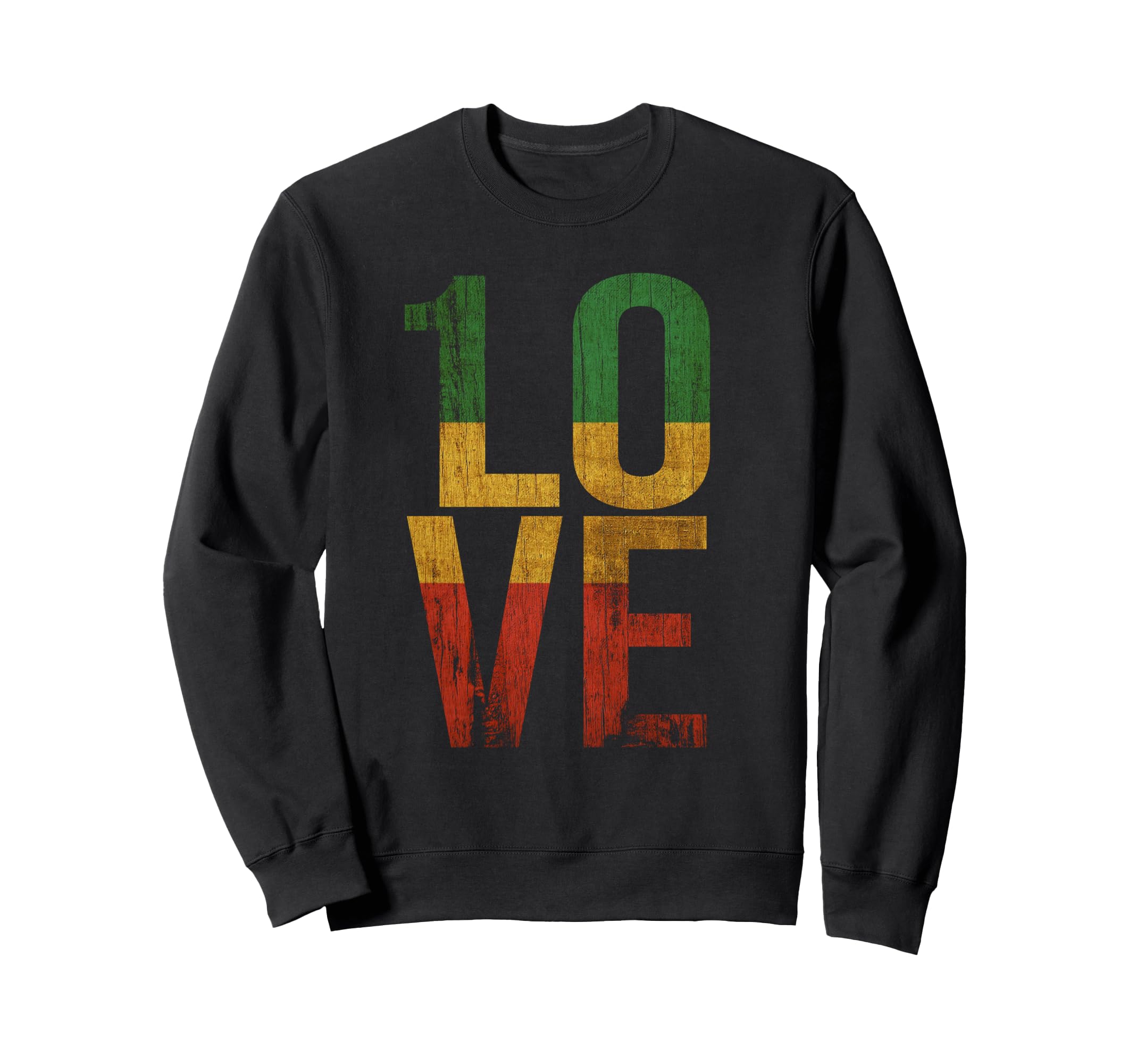 Photo 1 of 1 Love Reggae Inspired Graphic Sweater Rasta Roots Music Sweatshirt - M (WHITE)