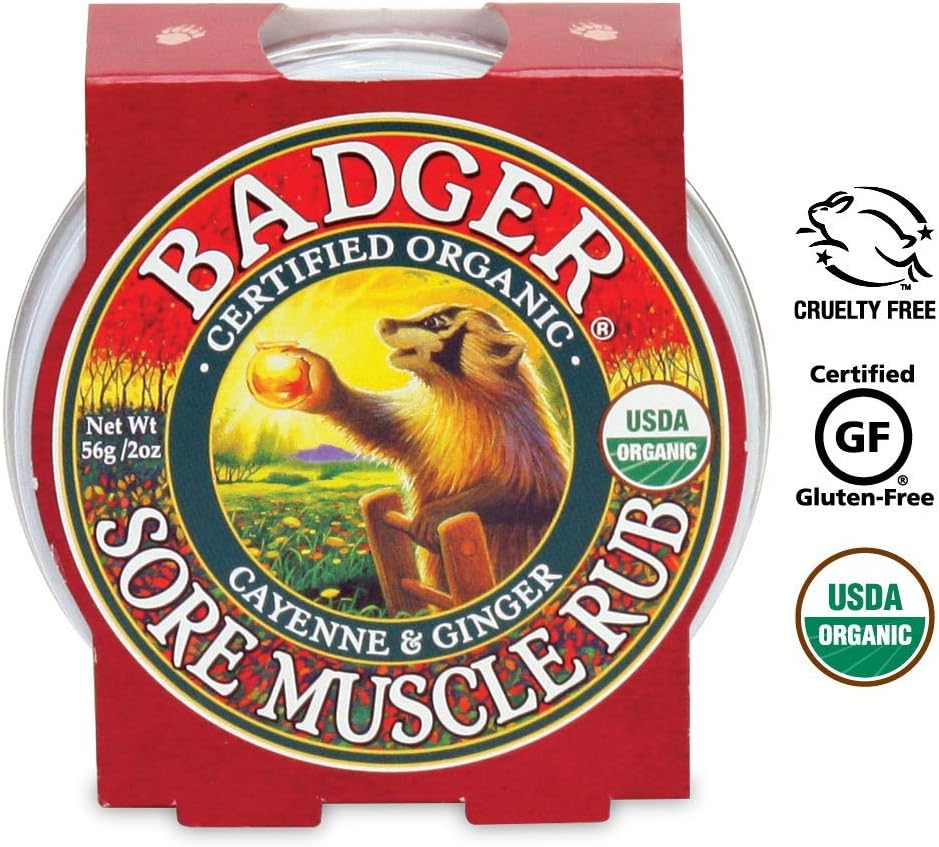 Badger Balm Organic Sore Muscle Rub Original Balm 56g, 56 g (Pack of 1) - Image 3