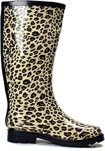 leopard rain boots amazon