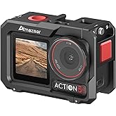 Amazear Metal Cage for DJI Osmo Action 5 Pro,DJI Action3/4/5 Pro Premium Accessories Multifunction Protective Frame Case Alum