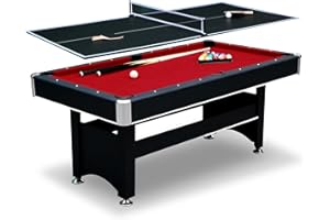 Hathaway Spartan 6' Pool Table, 72" L x 38" W x 31" H, Black