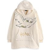 Harry Potter Womens Wearable Blanket Hoodie Options | Adults Fluffy Fleece Hooded Pullover Sherpa Lined with Big Pocket