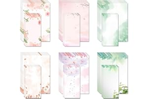 DUGUTUL 30 Stationery Writing Paper with 18 Self Adhesive Envelopes, Stationary Set for Writing Letters, Cute Stick Stationary Set, 6 Unique Designs, Double Sided Printing (48)