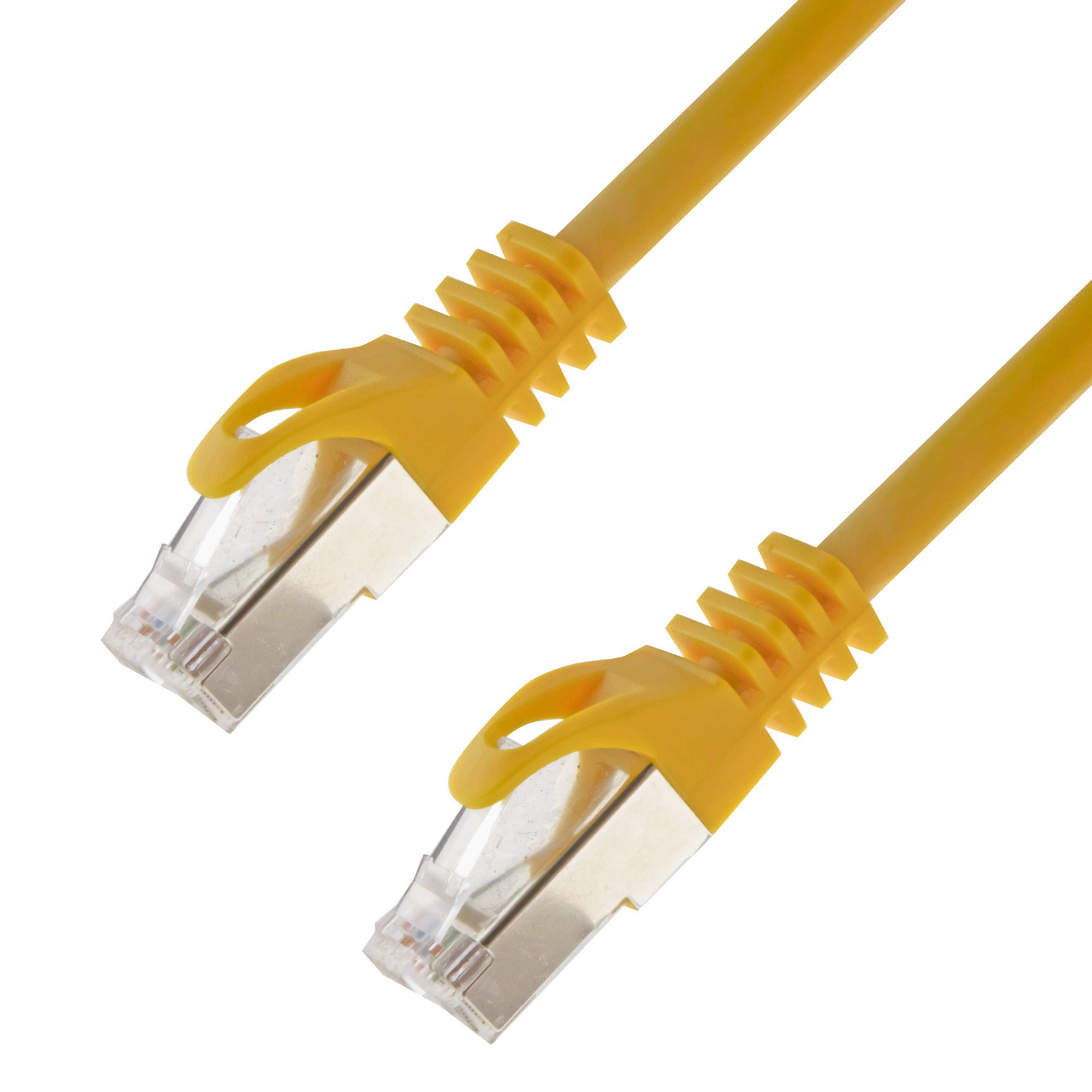 Network Cable S/FTP PIMF Cat. 7 1.00 m Yellow Patch Leads Cable Gigabit Ethernet LAN DSL CAT7 Cable