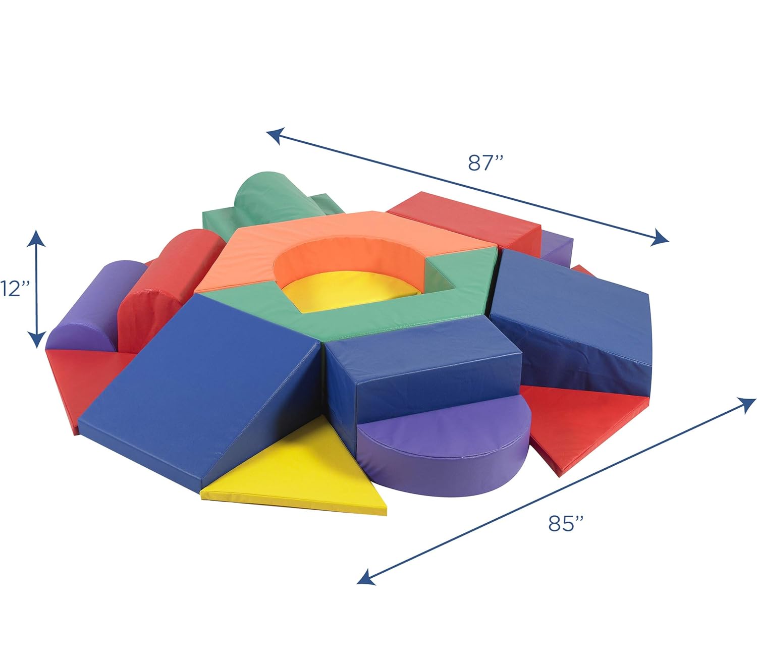 19Piece Soft Play Equipment Foam Climbing Blocks Baby & Toddler Indoor Climbing Toys Safe Baby