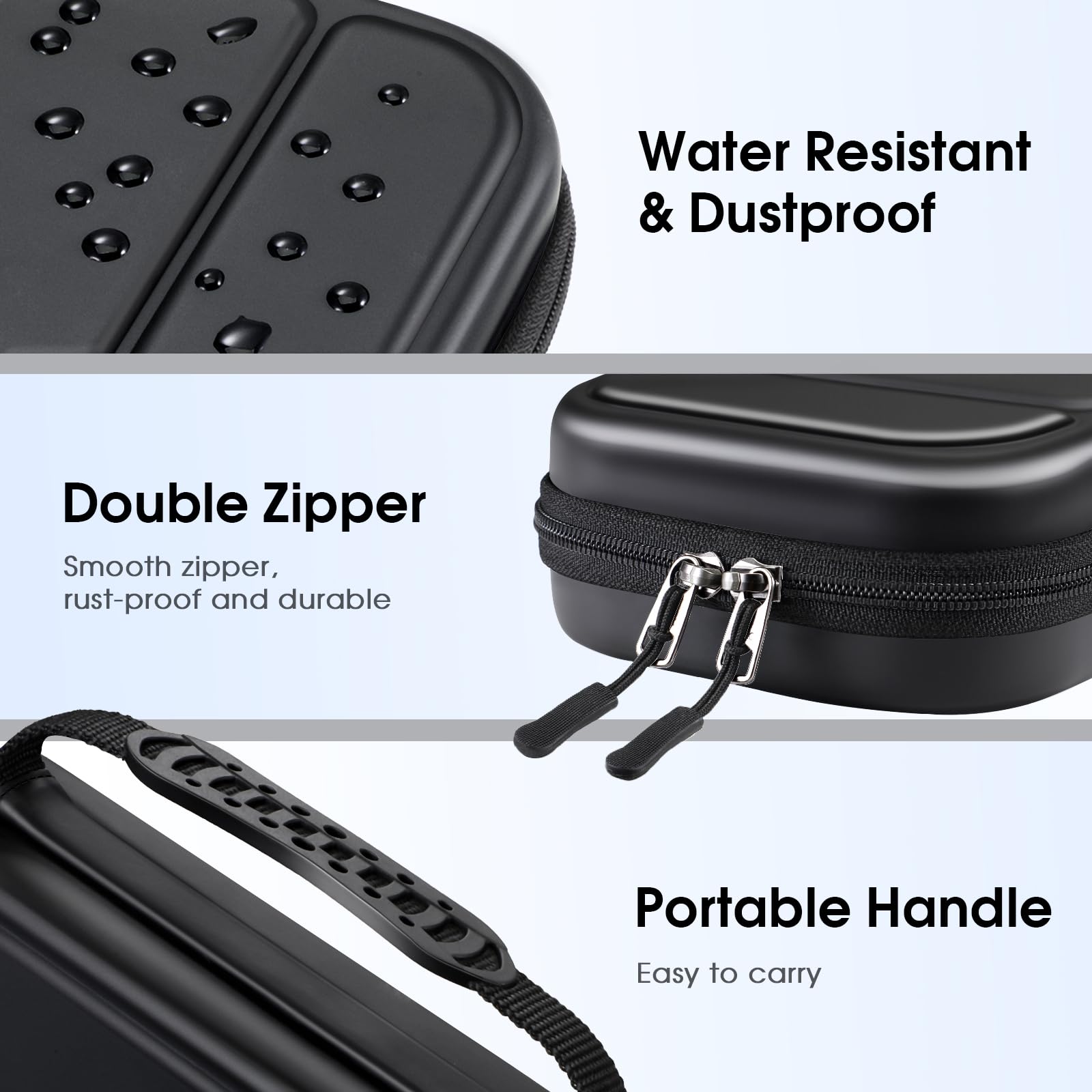 FINTIE Tasche für Nintendo Switch 2(2025) - Tragetasche Aufbewahrungstasche Hülle Case mit Spielkartenhaltern und Innentasche für Nintendo Switch 2 Konsole und Zubehör, Schwarz 5