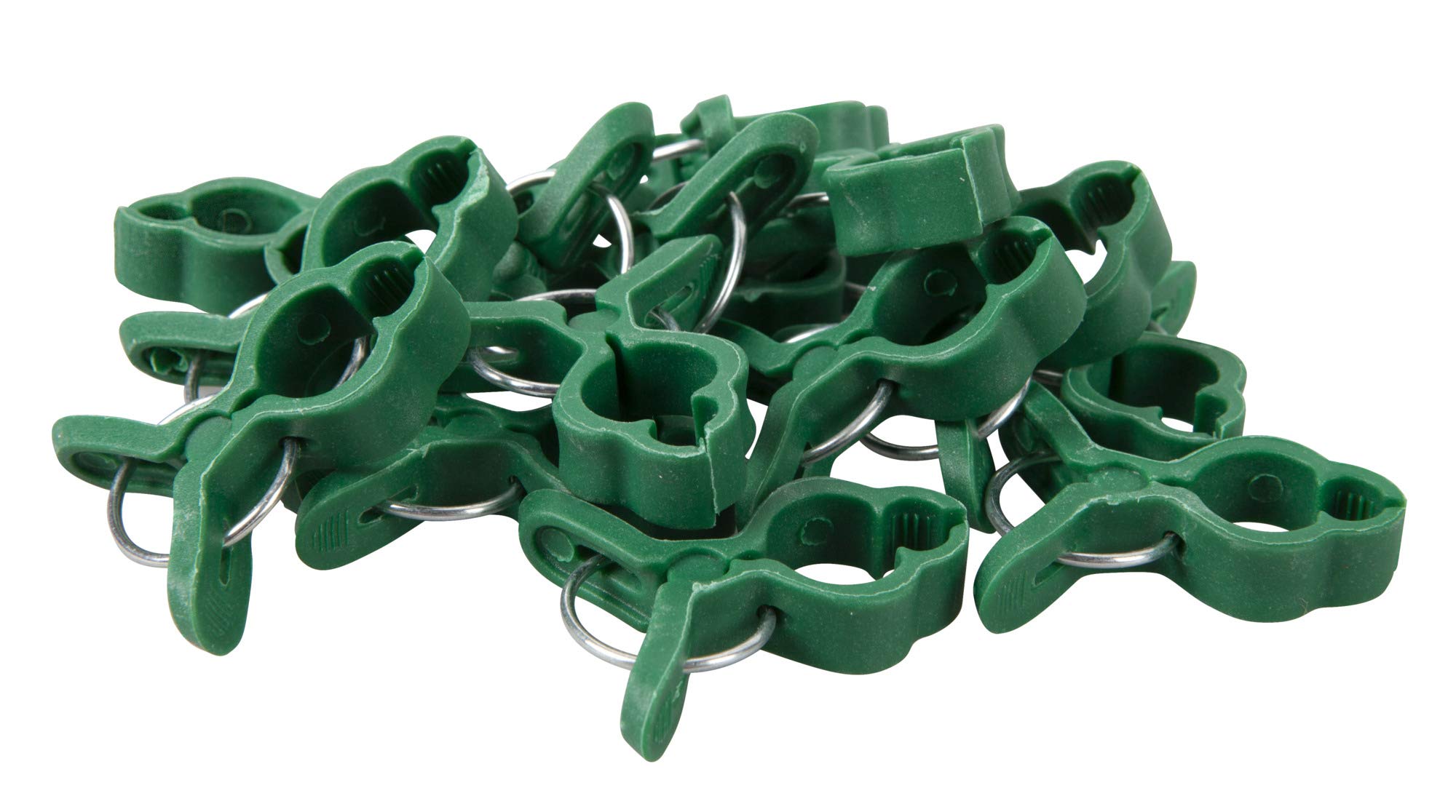 Windhager 07469 Mini Plant Clips, Plant Attachment, Plant Holder, Flower Clips, Orchid Clips, Trellis Netting Clips, Pack of 15, Green