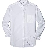 MUSE FATH Men's Oxford Dress Shirt-Cotton Casual Regular Fit Long Sleeve Shirt