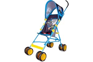 Monster Jam Official Umbrella Stroller with Canopy, Lightweight Easy Fold Compact Toddler and Baby Stroller for Travel