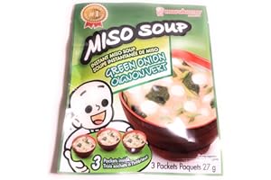Marukome Instant Miso Soup, Green Onion 1 Envelope with 3 Packets