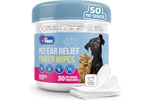 Dr. Paws Choice: Dog Ear Cleaner Finger Wipes - Ear Finger Wipe for Dog Ear Infection Treatment, Easy to Use Cat Ear Cleaner,