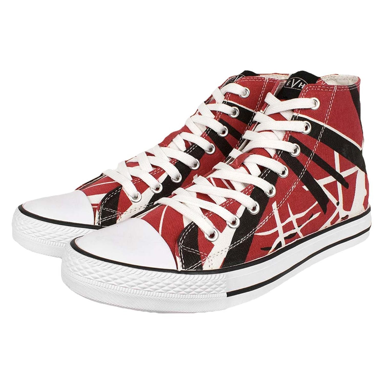 EVH White & Black Low Top Sneakers New Official Eddie Van Halen all