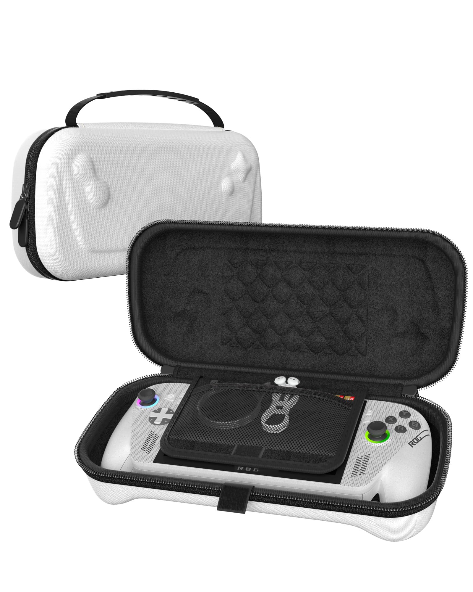 ProCase Carrying Case for Rog Xbox Ally / Rog Xbox Ally X 2025, Portable EVA Travel Storage Pouch, Protective Hard Shell for Handheld Console & Accessories -White
