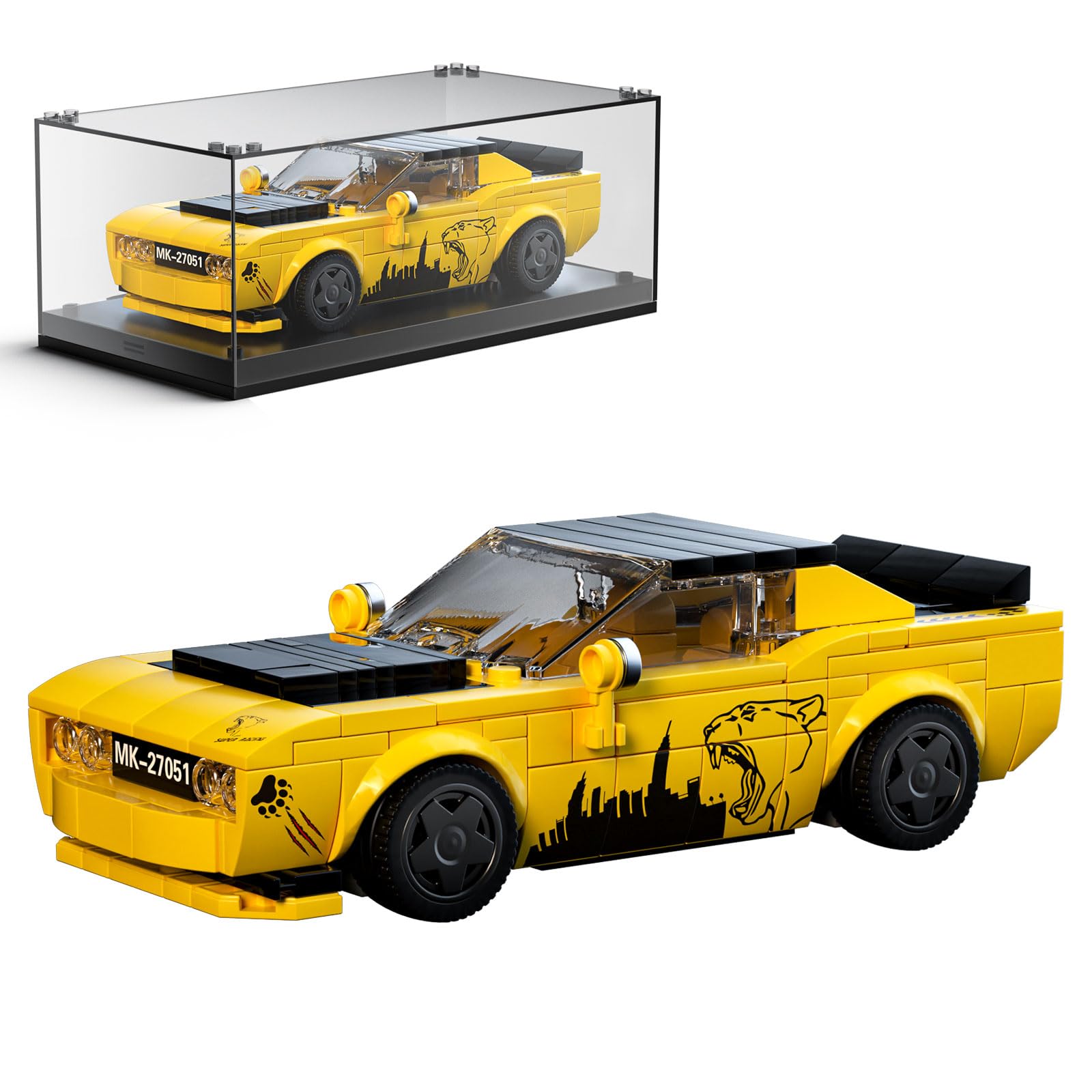 Mua Mould King Challenger SRT Hellcat Car Models Building Toys with Clear Display Case, 27051