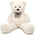 MorisMos Giant Teddy Bear Stuffed Animals, 39 Inch Big Teddy Bear Plush, Soft Large Bear for Girls Girlfriend on Valentine Christmas Birthday, White