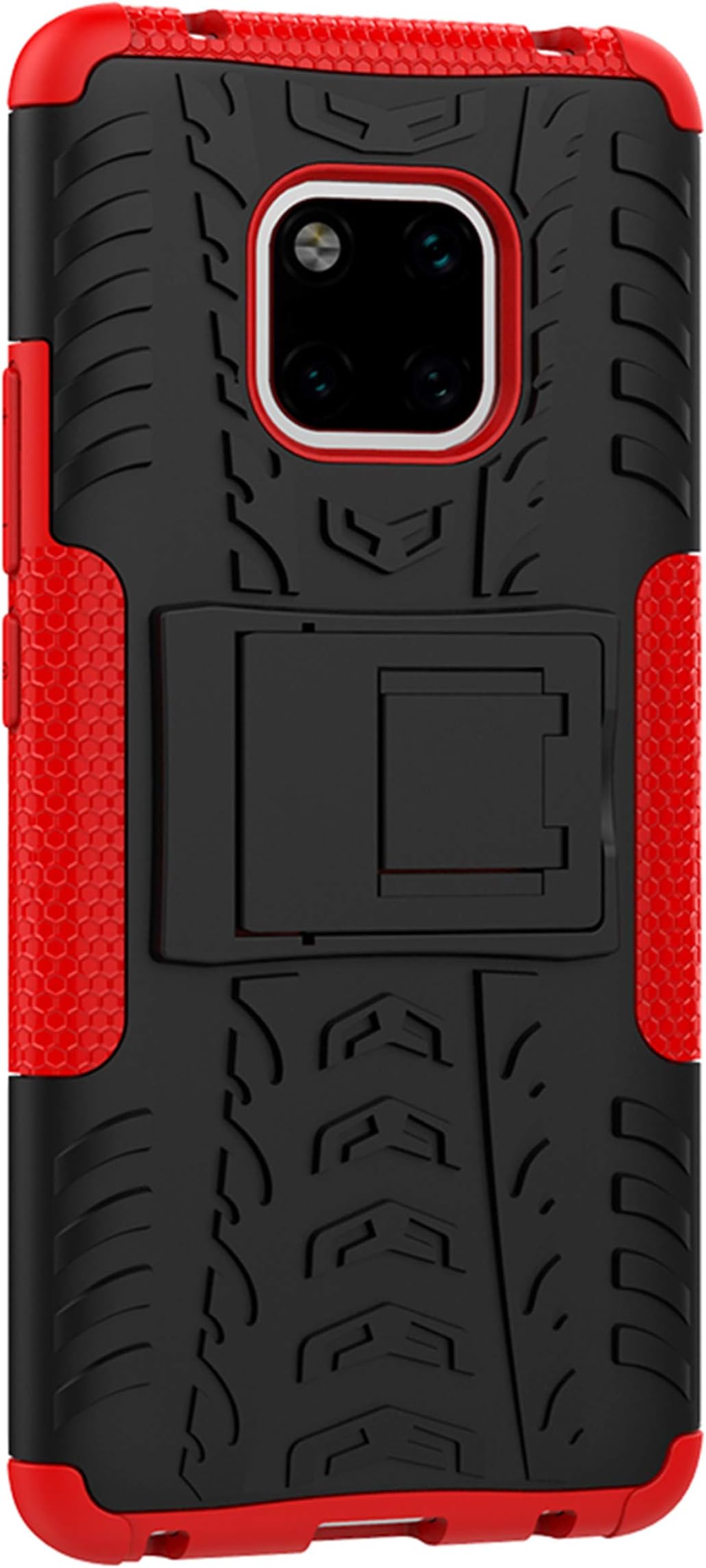 Tianqin Huawei Mate 20 Pro Case, PC 2 in 1 Shockproof Hard Back Double Protection Phone Cover Built-in Support Protective Skin Case for Huawei Mate 20 Pro - Red