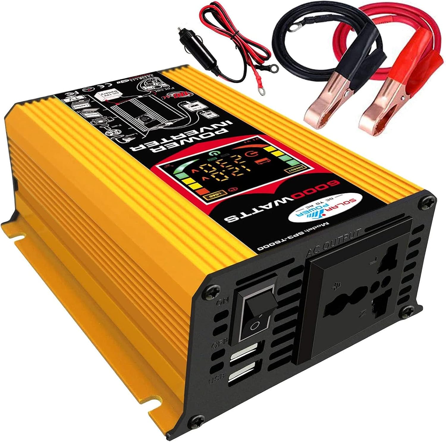Modified Sine Wave Inverter, 6000W Power Inverter DC 12V to AC 220V