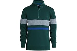 Chaps Boys Pullover Sweater - Classic Fit Flannel Quarter Zip Pullover- Mock Neck Sweater for Boys (S-XL)