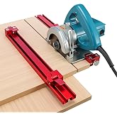 RUITOOL Adjustable Circular Saw Guide Rail for Saw Bases up to 13-3/8" | Adjustable Cutting Machine Base Guide Fits Bases Up 1/2" Thick, Narrow Rip Cuts, Quick-Lock Clamp, Aluminum Alloy