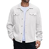 COOFANDY Men's Cotton Denim Jacket Lightweight Trucker Western Jackets Casual Fashion Jean Coat