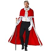 Morph King Costume For Men, King Robe, Adult Man Kings Of Hearts Costume, Men Halloween Costumes Adult