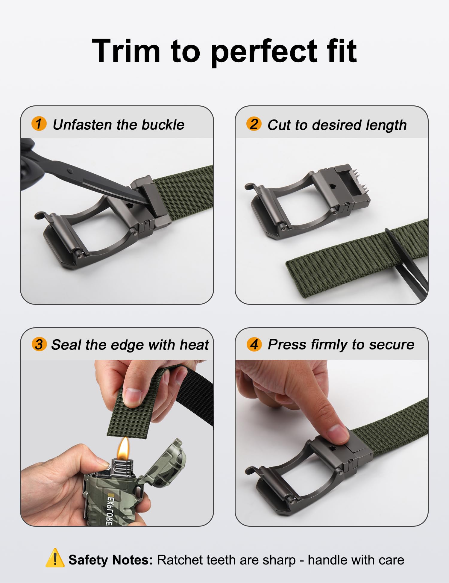 JUKMO Men's Reversible Ratchet Belt - 2 Styles in