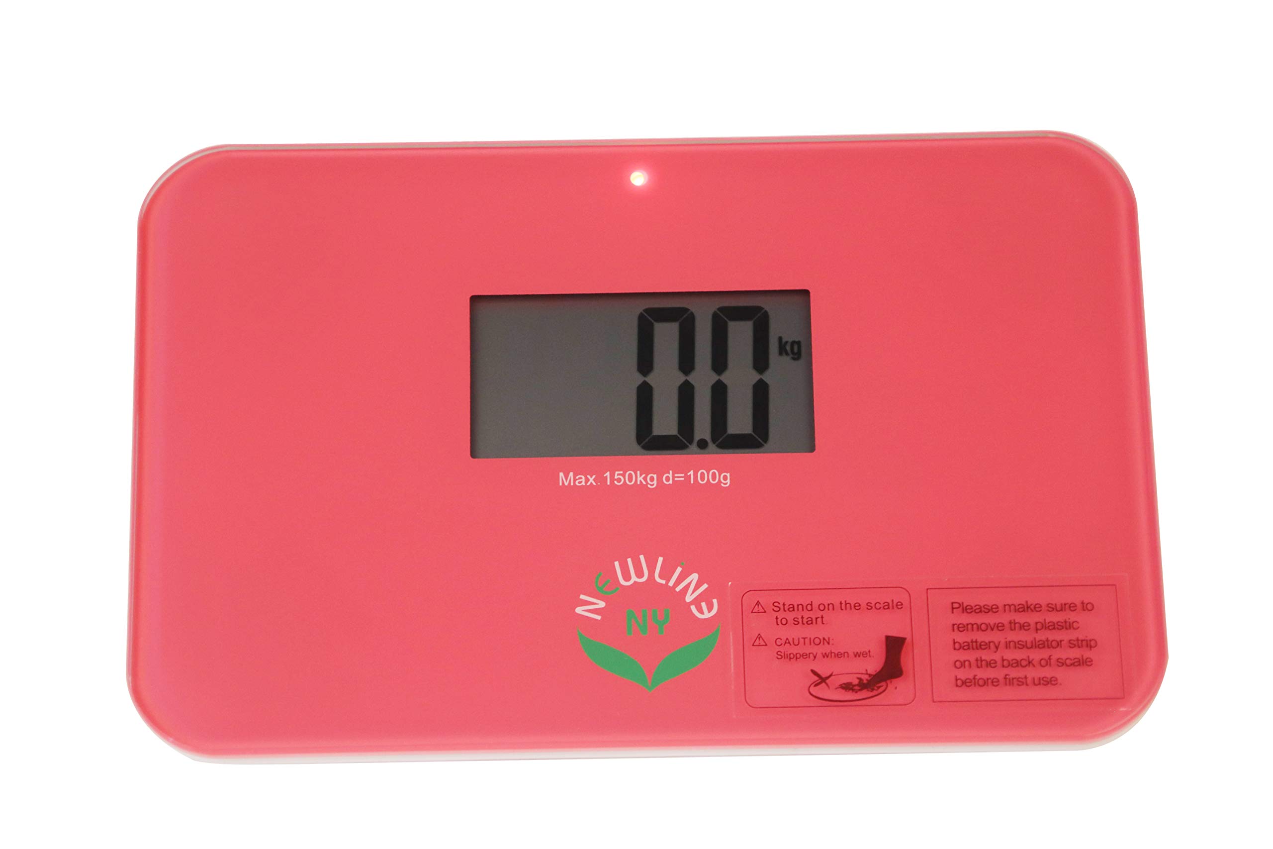 NewlineNY Auto Step On Super Mini Travel Bathroom Scale, 5.25" x 8.5" SBB0638SM (Strawberry Ice)