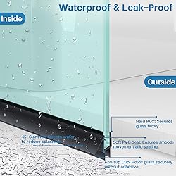 Shower Door Bottom Seal Strip, 2PCS Seal