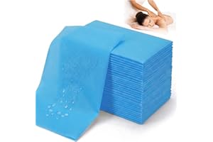 100 PCS Disposable Bed Sheets Massage Table Covers - 75"x31" Extra Thick & Enhanced Size Waterproof Protector for Spa, Esthet
