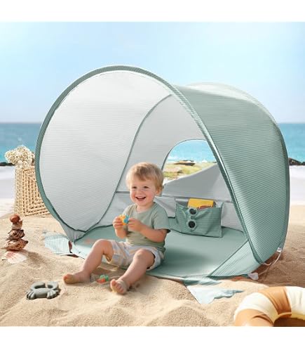 Baby Beach Tent Pop Up With UPF 50+ Sun Protection Easy Setup