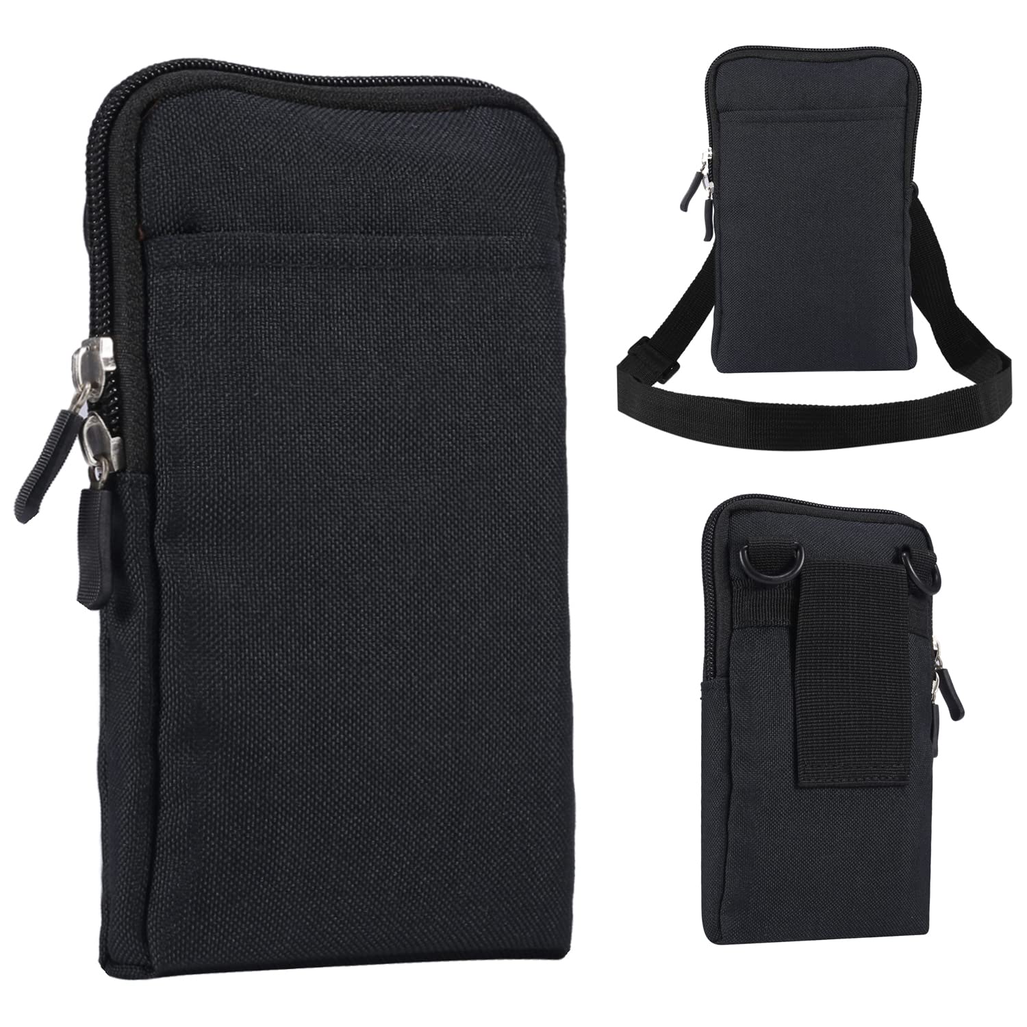 Crossbody Cell Phone Shoulder Purse Men, Cell Phone Belt Clip Pouch Small, 6.7" Universal Vertical Belt Loop Holster Waist Pack Women Purses Wallet Shoulder Handbag Crossbody Messenger Bag Fanny Bag