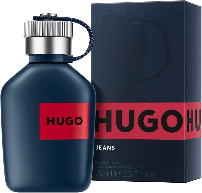 HUGO Jeans Eau de Toilette para Hombre | Fragancia masculina aromática fougère con notas de pomelo y menta piperita | 125 ml