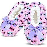 DICUIRD Kid's Animal Slipper Socks, Cartoon Cozy Fleece Indoor Kids Slipper, Fluzzy Warm Bedroom Shoes