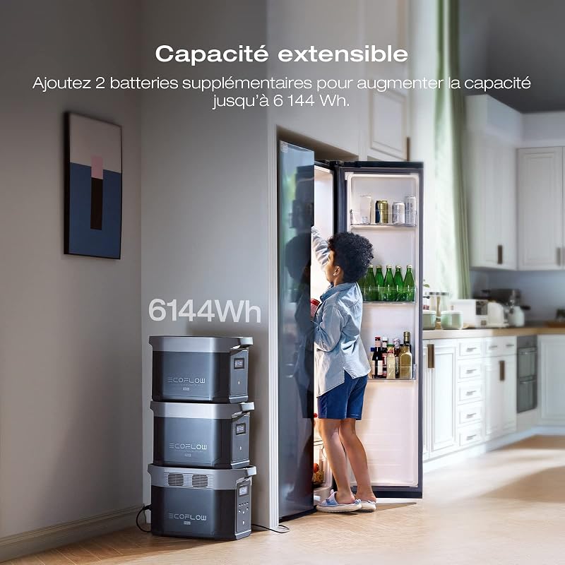 Station électrique portable EcoFlow DELTA 2 Max 2048Wh, recharge rapide