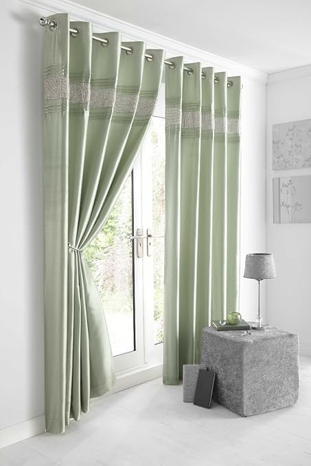 90 X 90 Kimberley Willow Curtains Eyelet Ring Top Fully