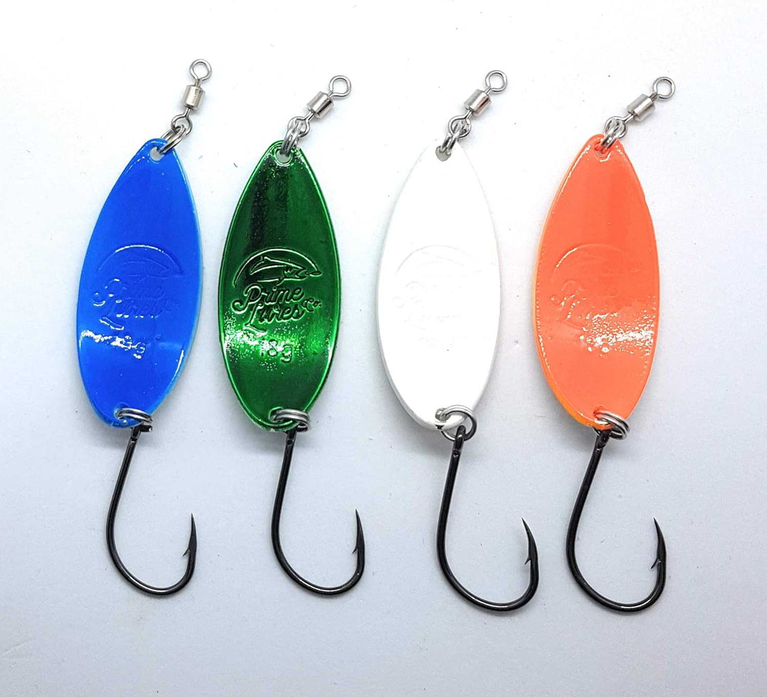 Prime Lures Casting Fishing Spoons 4 Pack. Real Silver. Slays Salmon