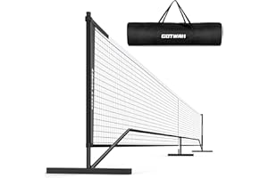 GOTWAH 22FT Portable Pickleball Net with Metal Frame and PE Net for All Weather, Outdoor & Indoor Play