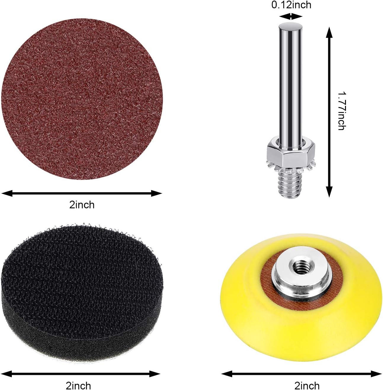 150 Pieces 2 Inch Sanding Discs Sanding Discs Pad with Shank Pad, Foam