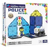 MAGNA-TILES® Police Patrol 20-Piece Magnetic Construction Set, The Original Magnetic Building Brand