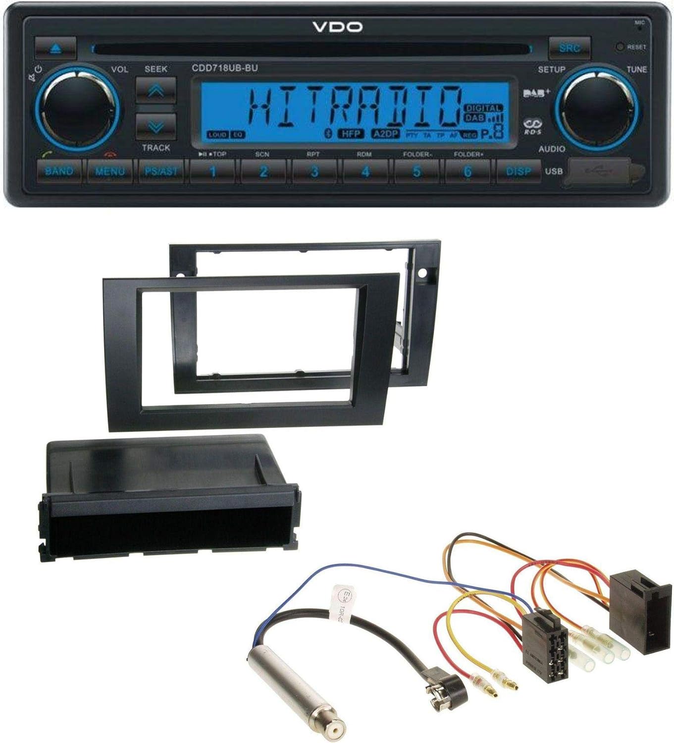 Vdo CDD718UB BU Bluetooth CD Dab USB MP3 Car Radio Amazon.co.uk Electronics