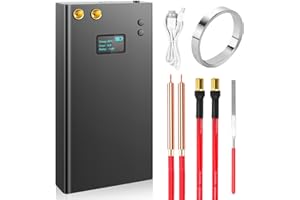 DJYIYEW Mini Portable Battery Spot Welder Kit with LCD Display, 80 Adjustable Gears, 7500mAh Rechargeable Battery - for Nickel Strips and 18650 Batteries, Includes Welding Pen and USB Type-C Cable