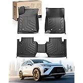 YHTAUTO Floor Mats Fit 2016-2023 Toyota Tacoma Access Cab, TPE All Weather Car Mats Waterproof Anti-Slip Odorless Floor Liner, Interior Car Accessories Front & 2nd Row Liner