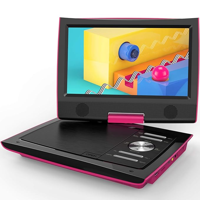 ieGeek 11” Portable DVD Player with Dual Earphone Jack, 360