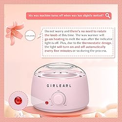 Waxing Kit for Women and Men, GIRLEARLE Wax Warmer