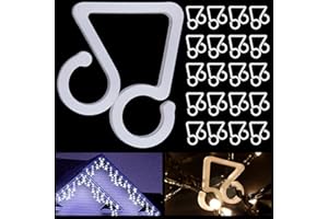 Vikdio 30 Pcs Gutter Hooks for Christmas, Holiday Lights, Icicle Lights on Halloween, Xmas Decoration, Outdoor Garden Tree Wi