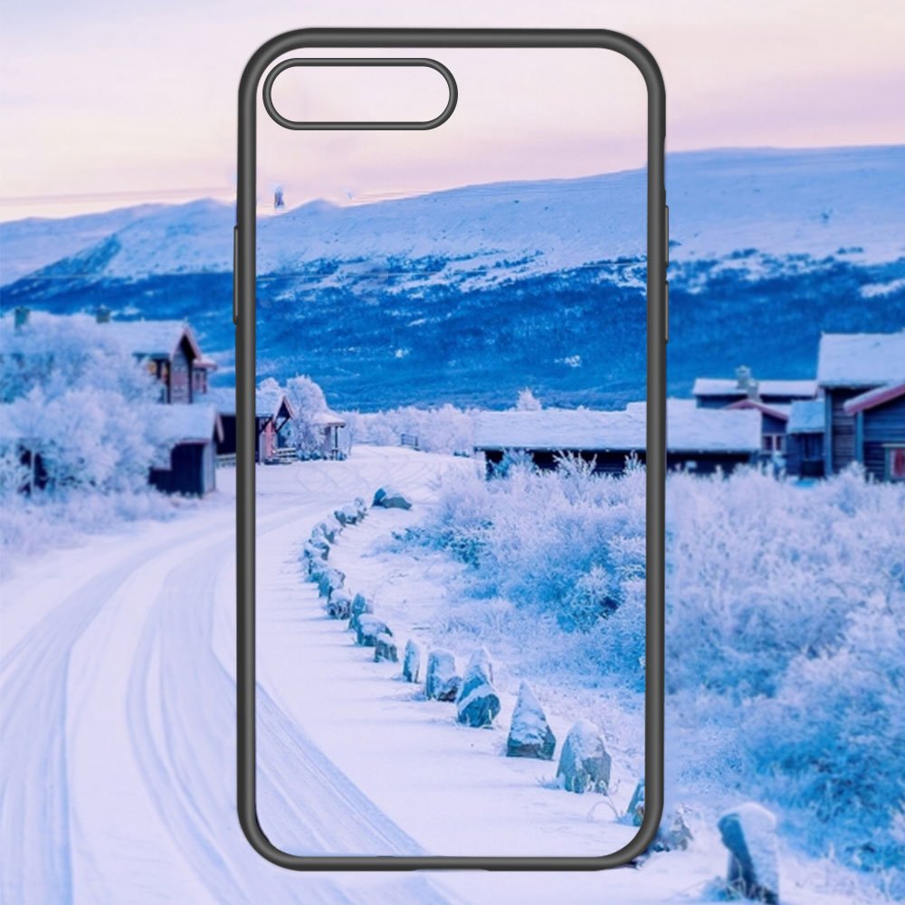 iPhone 8 Plus Case, iPhone 7 Plus Case, JASBON Ultra Thin Case TPU Bumper Transparent Crystal Hard PC Back Cover Full Protective Drop Protection Case for Apple iPhone 8/7 Plus-Black