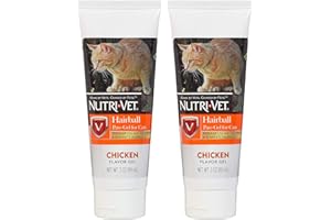 Nutri-Vet Feline Natural Oil Hairball Paw-Gel Chicken Flavor 3oz (2-Pack)